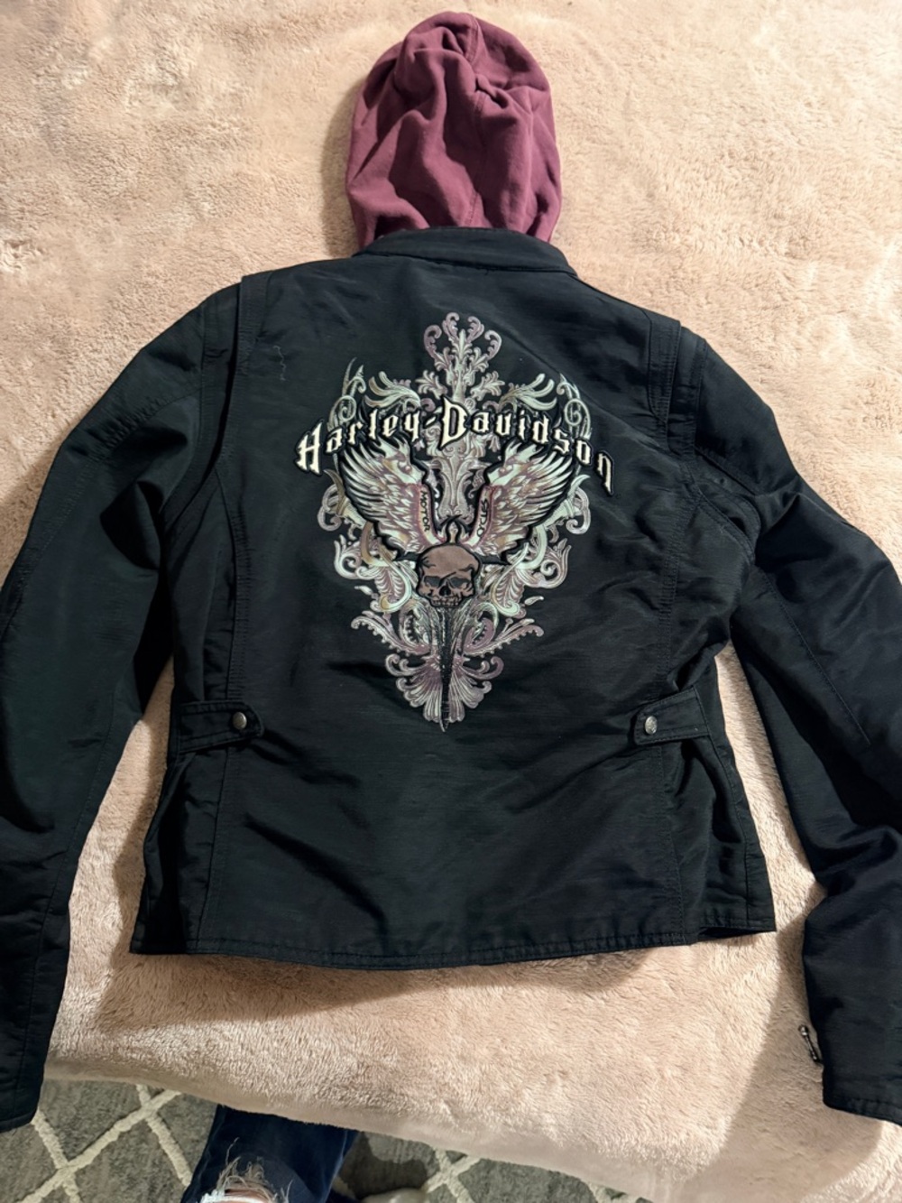 Harley-Davidson Black Jacket with Removable Vest